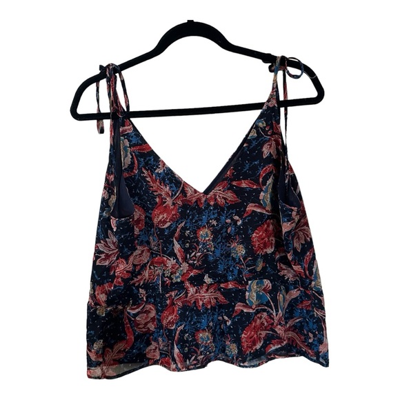 Express Women's Multicolor Floral V Neck Spaghetti Straps Top in Women’s Large - Picture 4 of 5